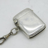 Victorian Sterling Silver Vesta Case & Dog Clip Antique 1899 Birmingham