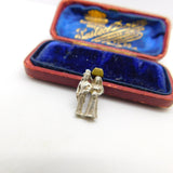 Sterling Silver Married Couple Charm Pendant Vintage c1970