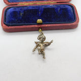 Sterling Silver Cupid Classical Charm Pendant Vintage c1970