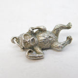 Art Deco .800 Grade Silver Shouting Monkey Charm Pendant Antique c1930s