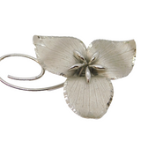 Sterling Silver Bond Boyd Stylised Trillium Flower Brooch Vintage c1990