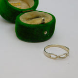 Sterling Silver Infinity Style Open Twist Ring Vintage c1970 Size N