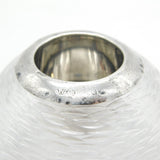 Victorian Sterling Silver Mottled Glass Wide-Based Tealight Candle Holder 1893