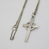 Isle of Mull Silver Co. Sterling Silver Celtic Cross Pendant Necklace Vintage