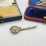 Sterling Silver Victorian Bed Warmer Charm Pendant Vintage c1970