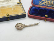 Sterling Silver Victorian Bed Warmer Charm Pendant Vintage c1970