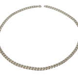 Sterling Silver Chunky Curb Link Chain Necklace Vintage c1970 48cm Length
