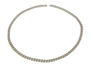 Sterling Silver Chunky Curb Link Chain Necklace Vintage c1970 48cm Length
