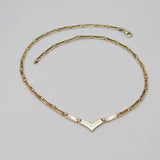 Sterling Silver Greek Key Pattern & Colourful Shell Collar Necklace Modern c1990
