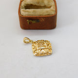 Sterling Silver Gilt Drop Charm Pendant Vintage c1970