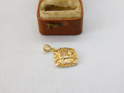 Sterling Silver Gilt Drop Charm Pendant Vintage c1970