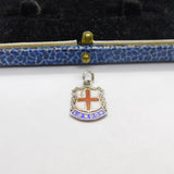 Sterling Silver & Enamel London Crest Charm Pendant Vintage c1970