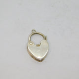 Sterling Silver Large Heart Lock Clasp Vintage c1970s
