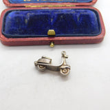 Sterling Silver Italian Vespa Charm Pendant Vintage c1970