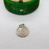 Sterling Silver Small St Christopher Travel Charm Pendant Vintage c1970