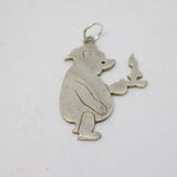 Sterling Silver Winnie the Pooh Pendant Vintage 1976 Birmingham
