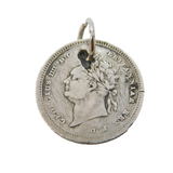 Sterling Silver George IV Maundy Two-Pence Coin Charm Pendant Antique 1830