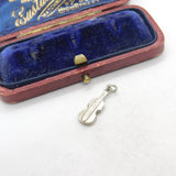 Sterling Silver Violin Charm Pendant Vintage c1970