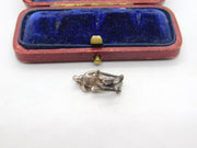 Sterling Silver Skiing Charm Pendant Vintage c1970