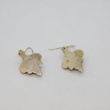 Pair of Sterling Silver Eastern Style Amethyst Hook Drop Earrings Vintage c1970