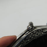 Art Deco German .800 Grade Silver & Black Fabric Evening Bag Antique c1920s
