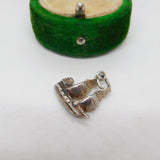 Sterling Silver Sailing Ship Charm Pendant Vintage c1970
