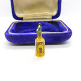 Sterling Silver Plymouth Gin Bottle Charm Pendant Vintage c1970