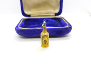 Sterling Silver Plymouth Gin Bottle Charm Pendant Vintage c1970