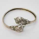 Victorian Sterling Silver Etruscan Style Cuff Bangle Antique c1880s