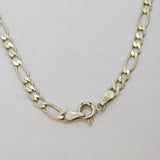 Sterling Silver Essential Figaro Chain Necklace 61cm/24" Length Vintage c1970
