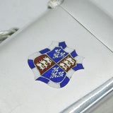 Edwardian Sterling Silver & Enamel St John's College, Cambridge Vesta Case