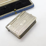 Silver Plated Book Form Propelling Vesta Case Antique c1920 Art Deco