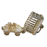 Sterling Silver Lion in the Cage Opening Charm Pendant Vintage c1970