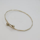 Sterling Silver Crossover Wavy Studio Bangle With Spheres Modern 1992 Sheffield