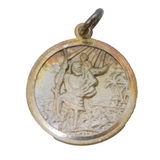 Sterling Silver St Christopher Travel Charm Pendant Vintage c1970s