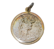 Sterling Silver St Christopher Travel Charm Pendant Vintage c1970s