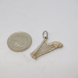 Sterling Silver Concert Harp Charm Pendant Vintage c1970