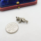Sterling Silver Sombrero Man Playing a Guitar Charm Pendant Vintage c1970
