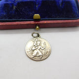 Sterling Silver St Christopher Travel Charm Pendant Vintage c1970