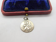 Sterling Silver St Christopher Travel Charm Pendant Vintage c1970