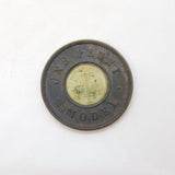 Queen Victoria One Penny Model Coin Token Antique 1844