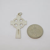 Sterling Silver Celtic Cross Charm Pendant Vintage c1970