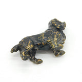 19th Century Cold Painted Bronze Spaniel Dog Figure Ornament Antique c1860