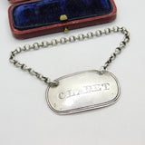 Georgian Sterling Silver Bright Cut Claret Wine Decanter Label 1831 Birmingham