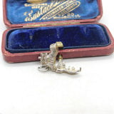 Sterling Silver Family In The Shoe Openable Charm Pendant Vintage c1970