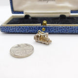 Sterling Silver Old Fashioned Train Charm Pendant Vintage c1970