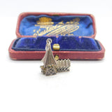 Sterling Silver Little Oriental Building Charm Pendant Vintage c1970