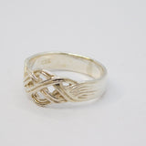 Sterling Silver Celtic Knot Style Band Ring Vintage c1970 Size M