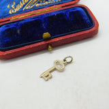 Sterling Silver Key Charm Pendant Vintage c1970