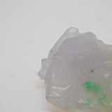 20th Century Chinese Carved Lavender Jade 9ct Gold Carved Pendant Antique